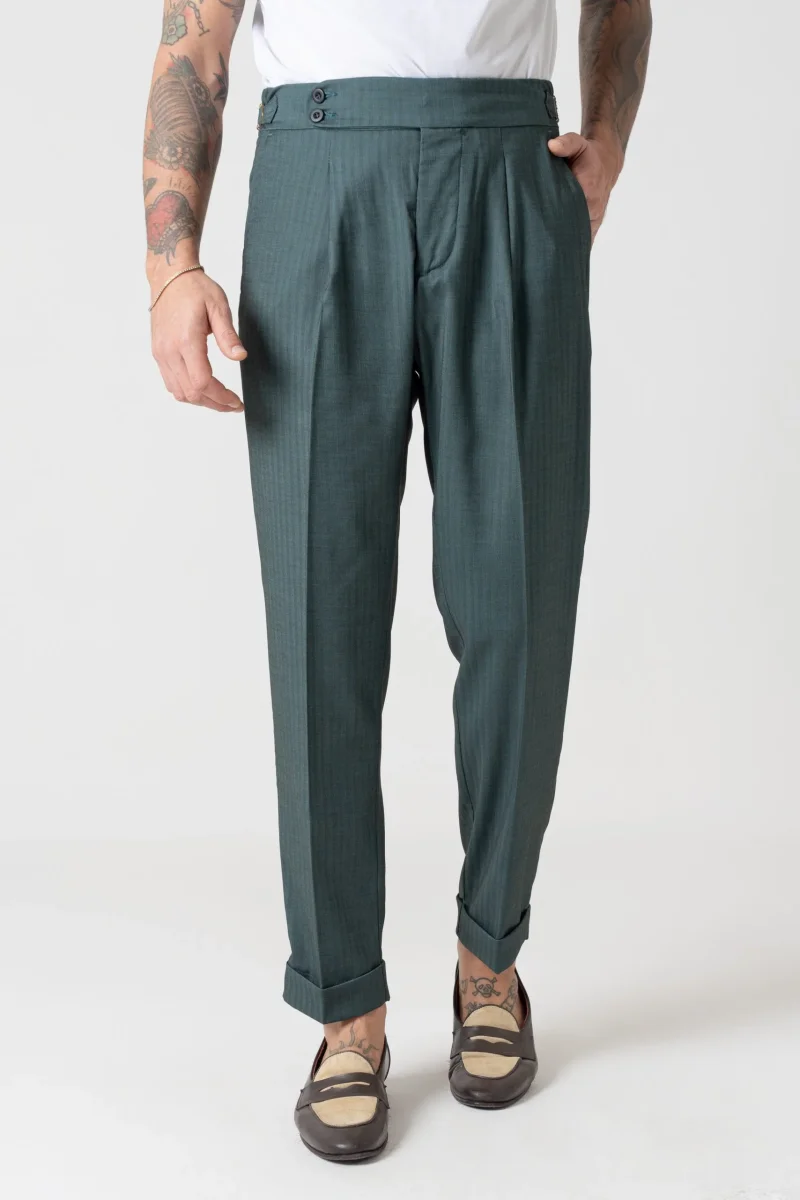 Pantalone con Bustino Tondo Verde Solaro Saint Tropez - immagine 2