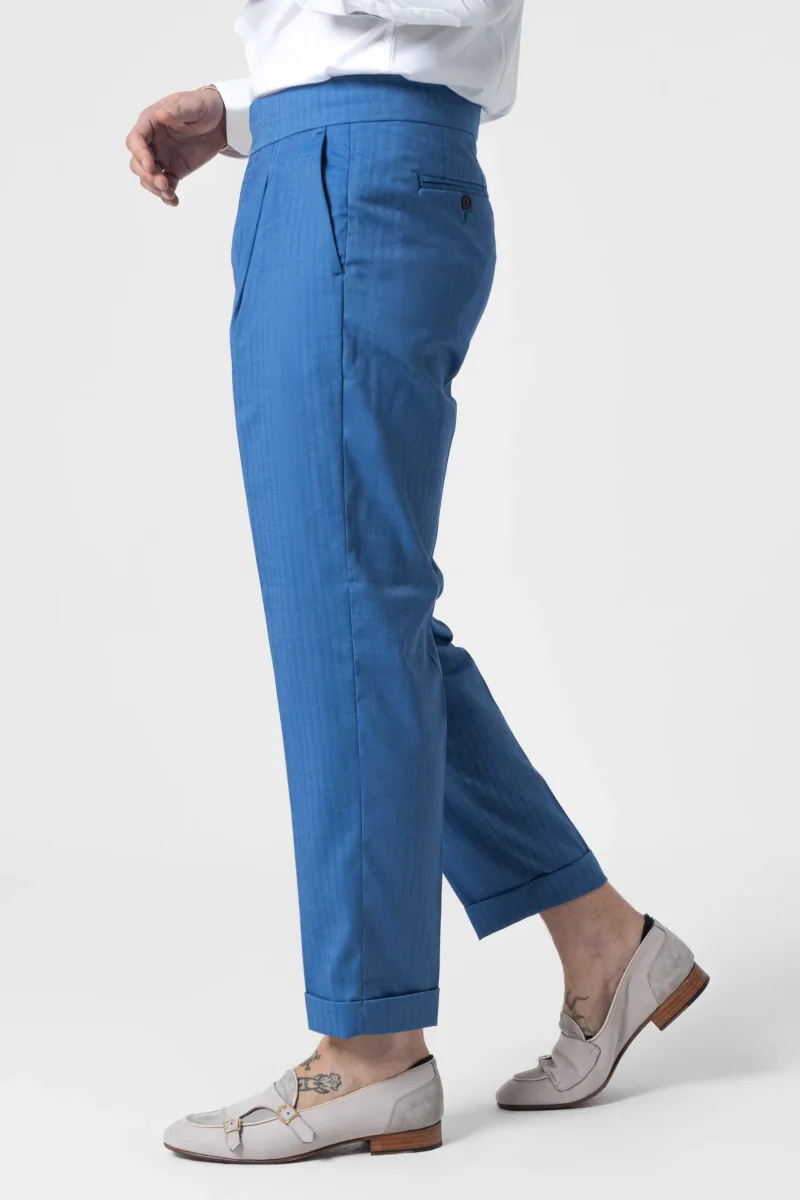 Pantalone Biforcato Solaro Azzurro Porto Cervo - immagine 3