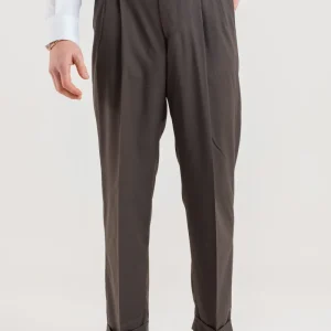 Pantalone Fondo Ampio e Fibbie Laterali Testa di Moro Siena