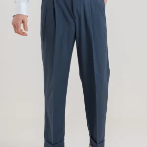 Pantalone Fondo Ampio e Fibbie Laterali Indaco St. Barth