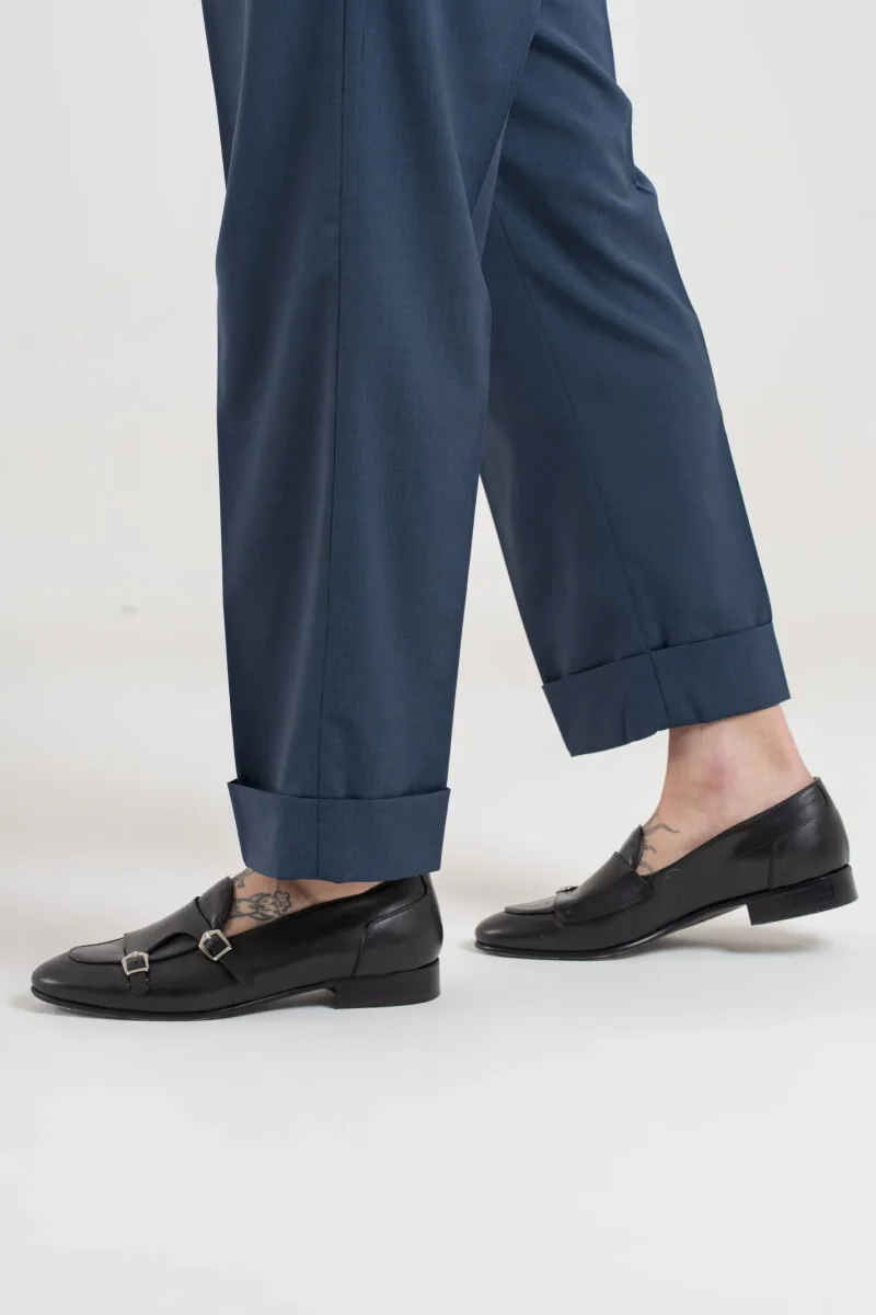 Pantalone Fondo Ampio e Fibbie Laterali Indaco St. Barth - immagine 5