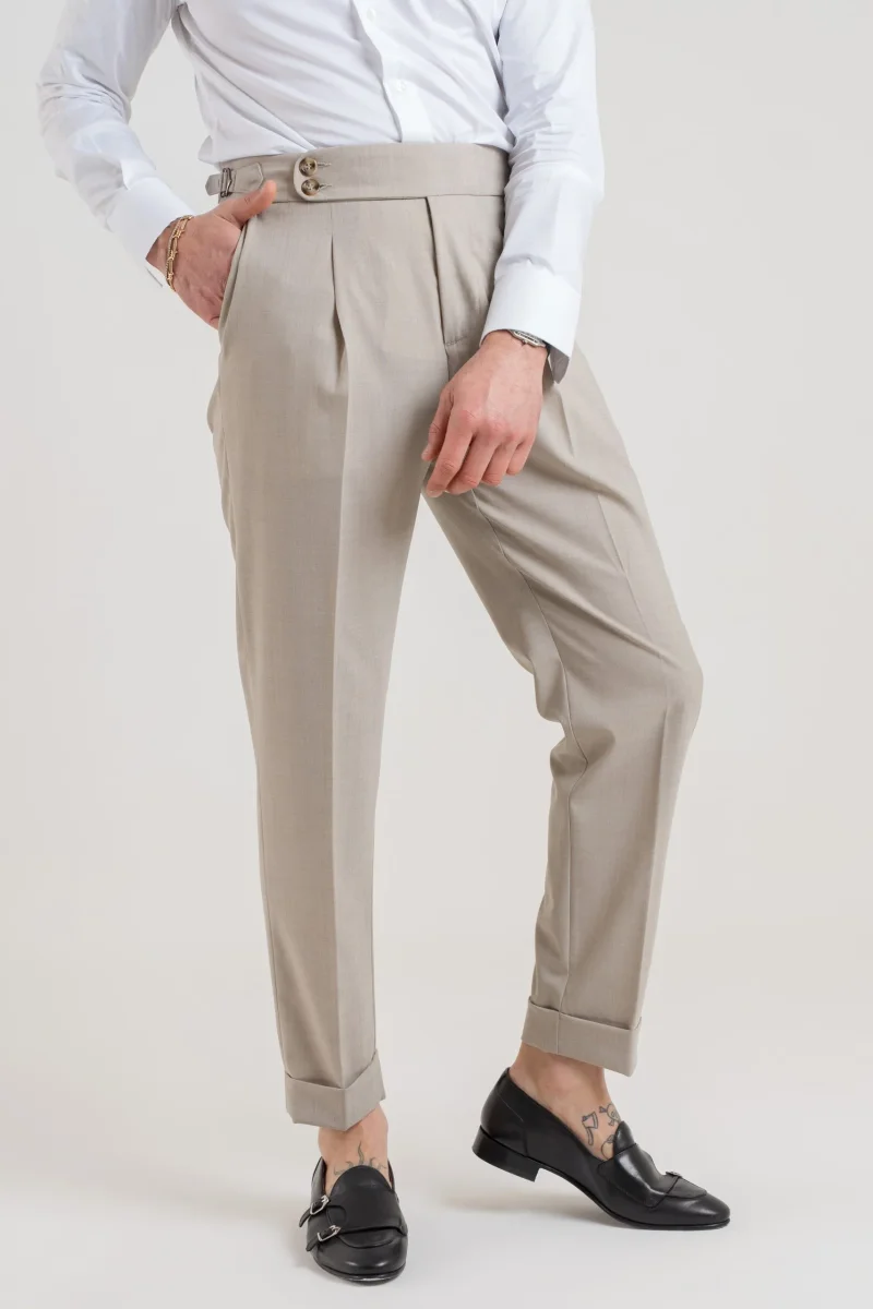 Pantalone con Bustino Tondo Burro - immagine 4