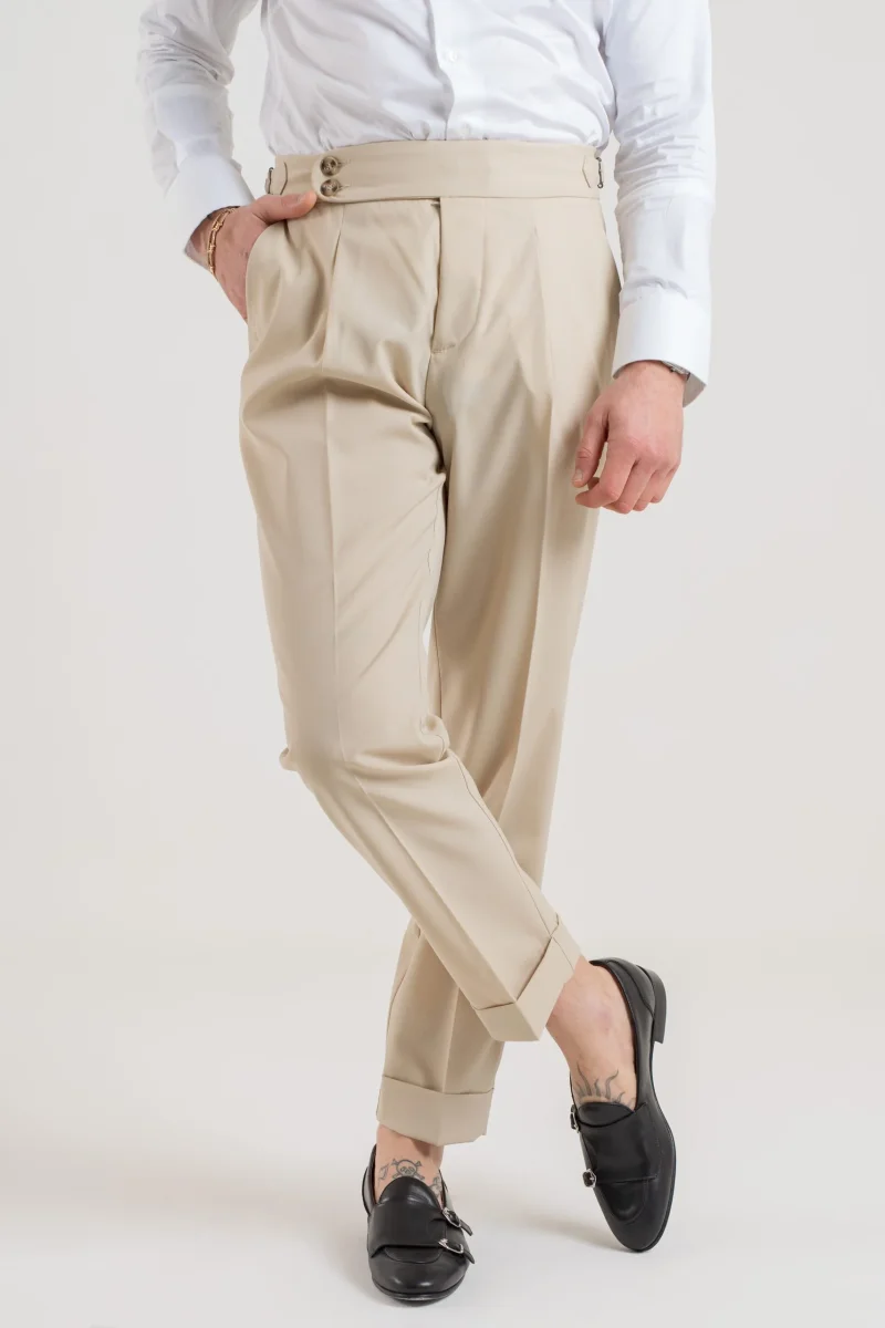 Pantalone con Bustino Tondo Vaniglia Havana - immagine 4