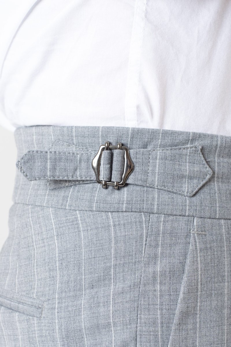 Pantalone con Bustino Tondo Gessato Grigio Milano Marittima - immagine 7