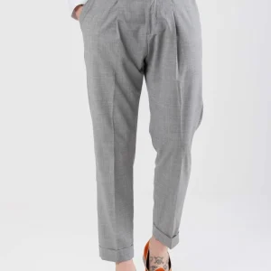 Pantalone Biforcato Grigio Wall Street