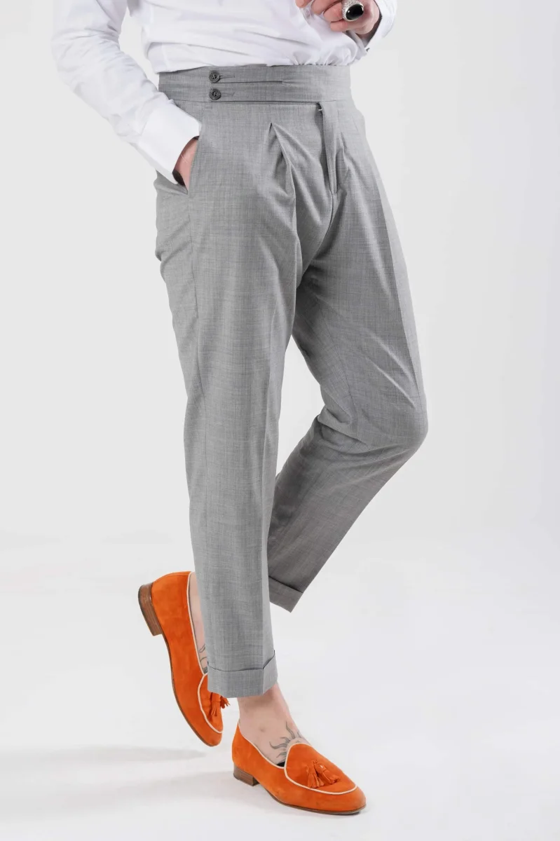 Pantalone Biforcato Grigio Wall Street - immagine 3