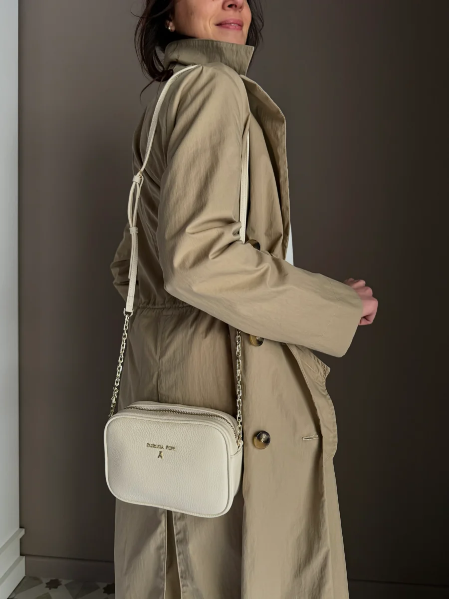 Borsa camera case in pelle wooly White - immagine 9