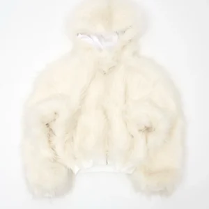 Pelliccia Sintetica con cappuccio oversize foderata in seta