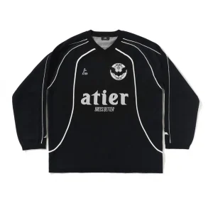 Maglia "Soccer" jacquard con ricami in 100% cotone