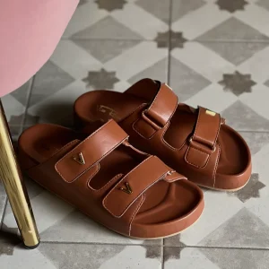 Sandalo Via Roma 15 doppia fascia cuoio