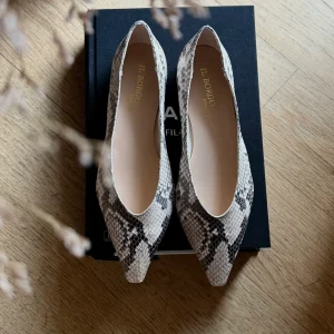 Ballerina flat in pelle stampa pitone