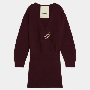 Abito In Maglia Con Spille Gioiello