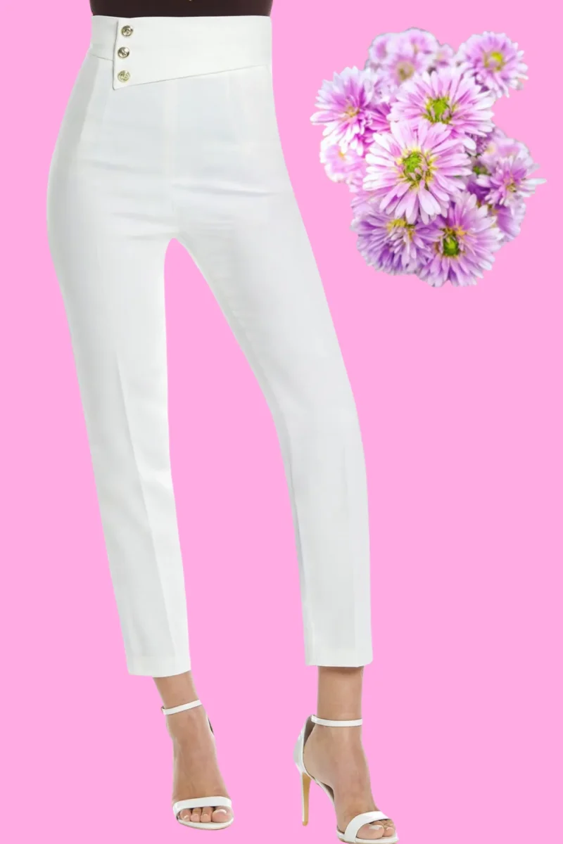 Gonna "White Suit". Gonna tubino bianca corta con spacco laterale - immagine 5