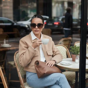 Cappotto Corto con Maxi Tasche