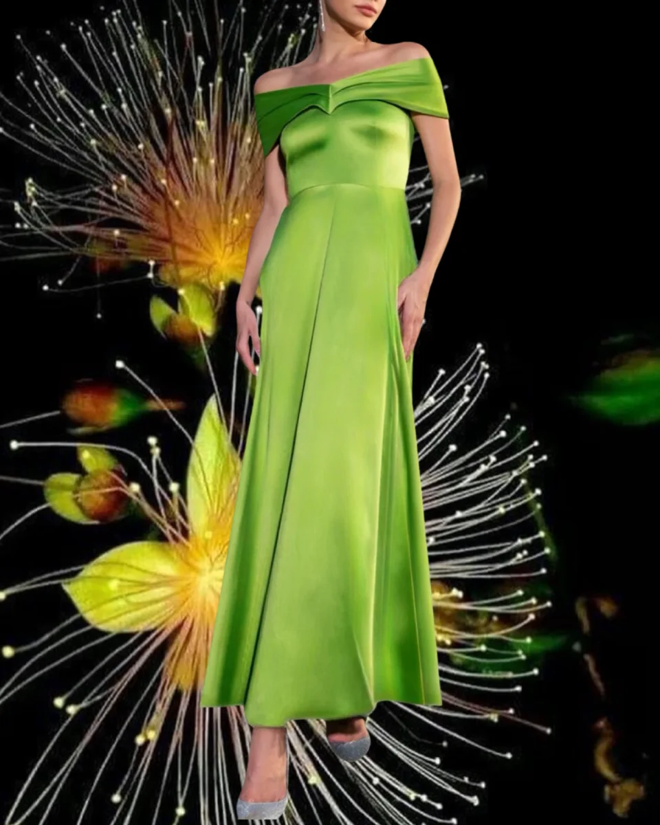 Abito "Gleaming Delight". Abito con corpetto, scollatura ampia e gonna larga. - immagine 2