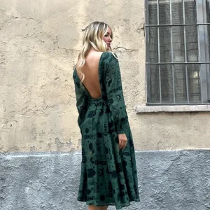 ABITO MIDI IN CHIFFON DI SETA
