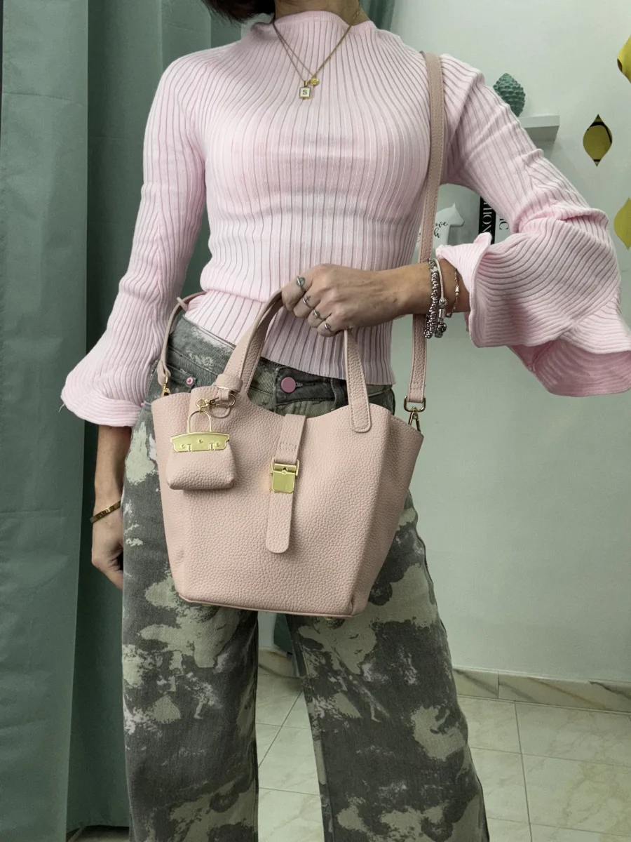 Borsa a Mano Donna “Mamma e Figlia” con Charm – Media Misura