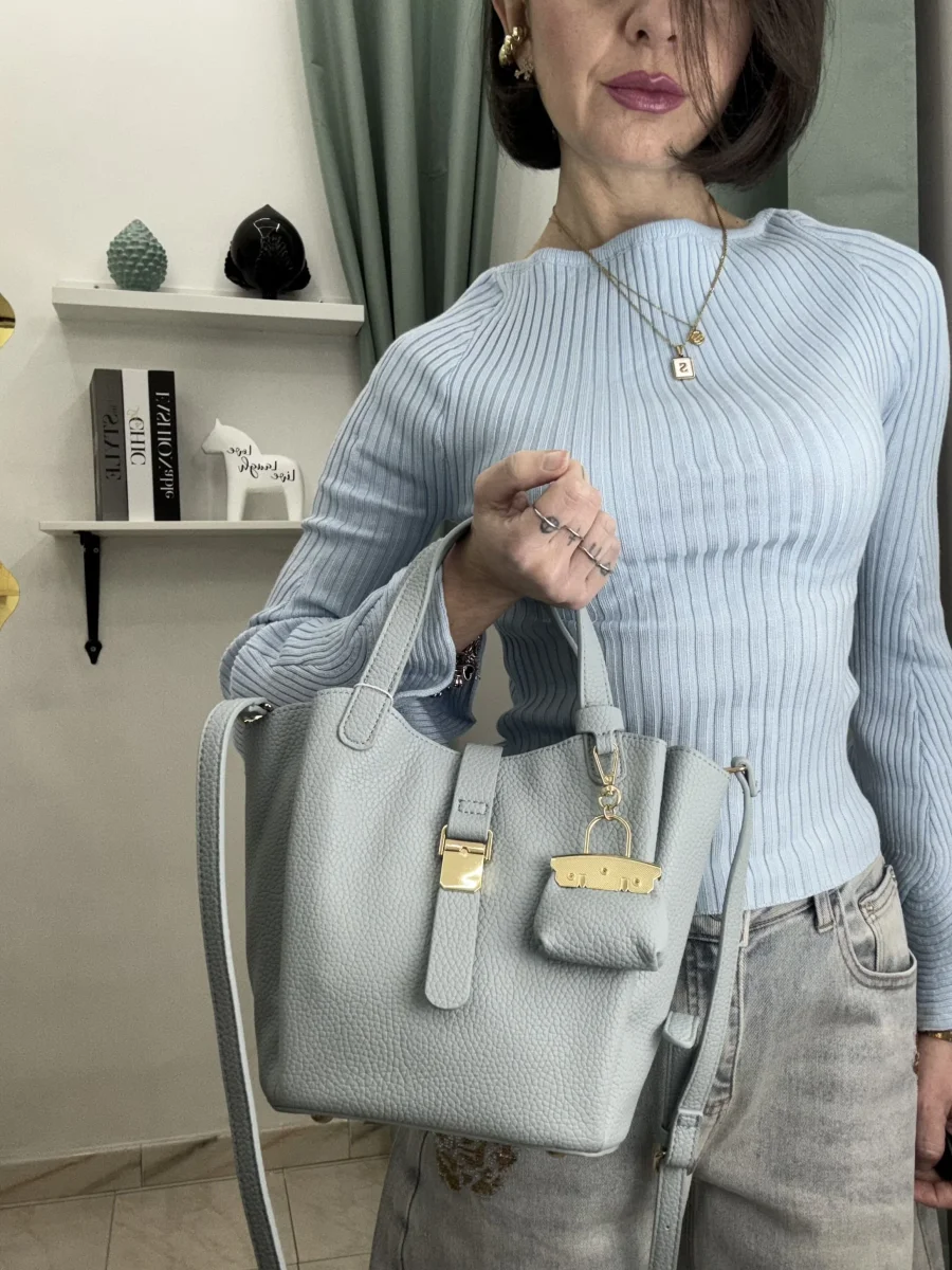 Borsa a Mano Donna “Mamma e Figlia” con Charm – Media Misura - immagine 7