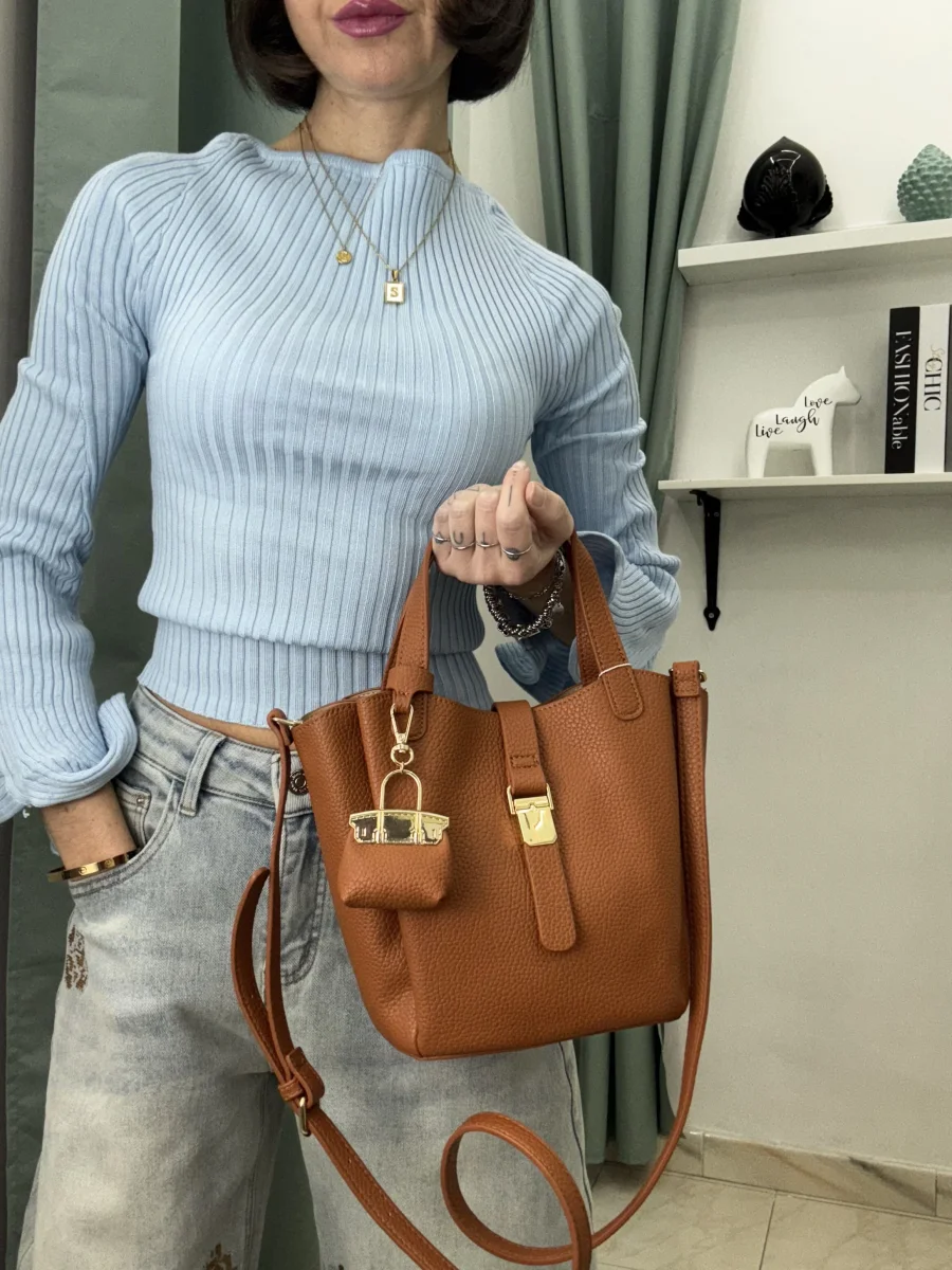 Borsa a Mano Donna “Mamma e Figlia” con Charm – Media Misura - immagine 6