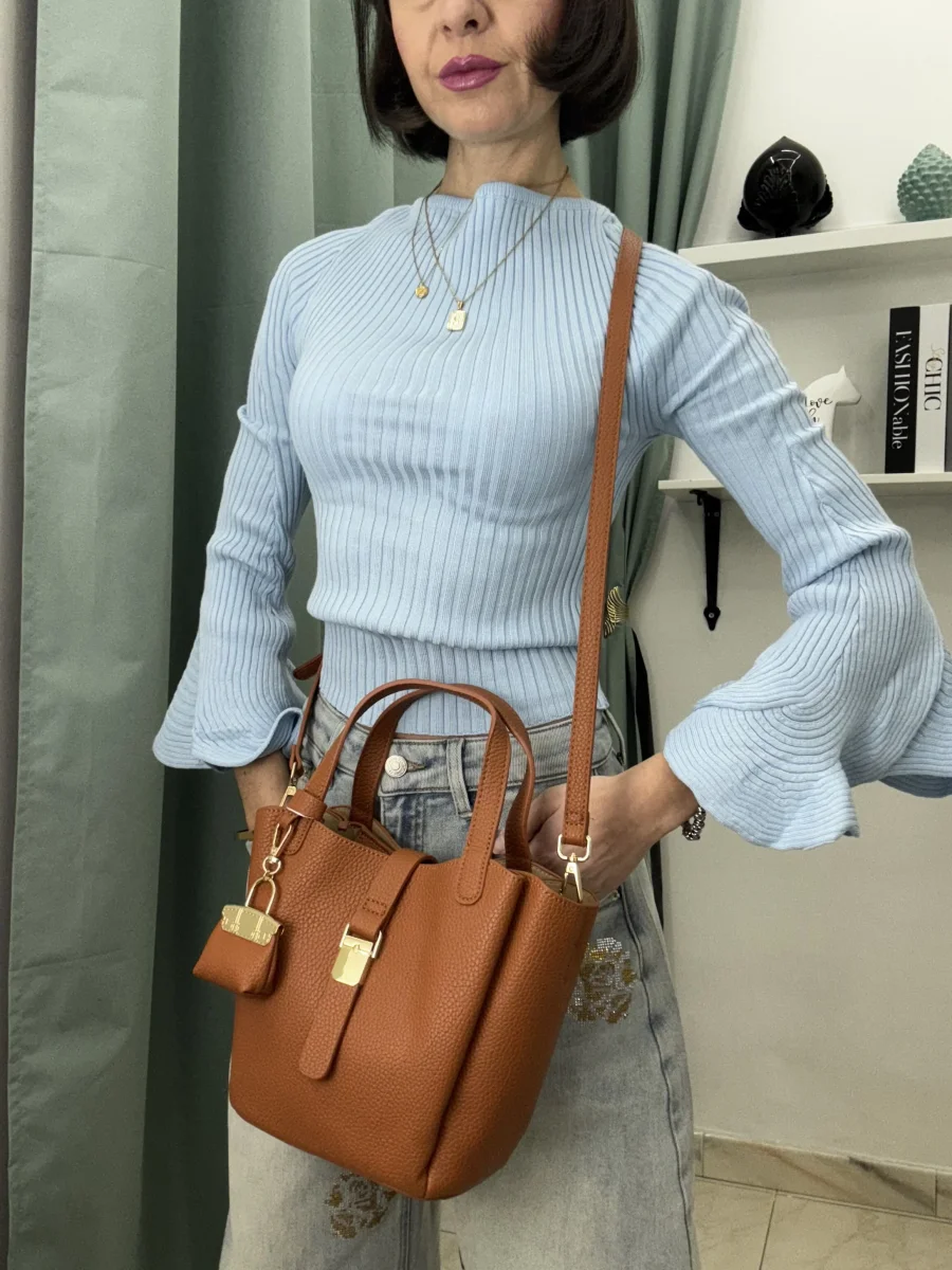 Borsa a Mano Donna “Mamma e Figlia” con Charm – Media Misura - immagine 6