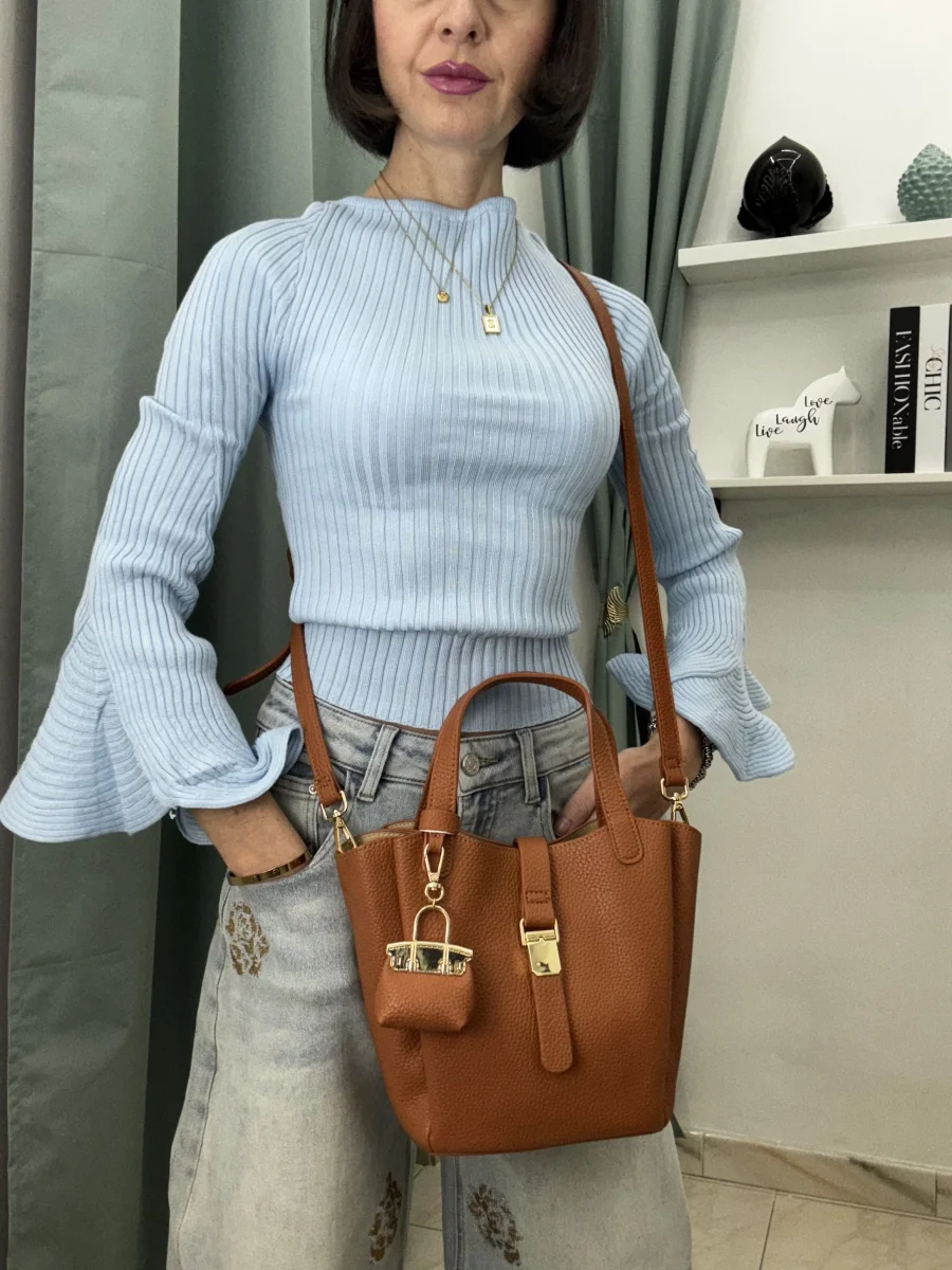 Borsa a Mano Donna “Mamma e Figlia” con Charm – Media Misura - immagine 5