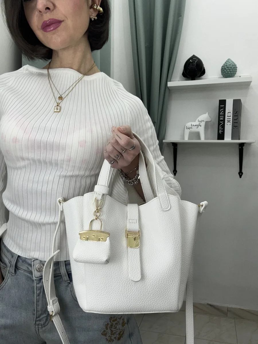 Borsa a Mano Donna “Mamma e Figlia” con Charm – Media Misura - immagine 9