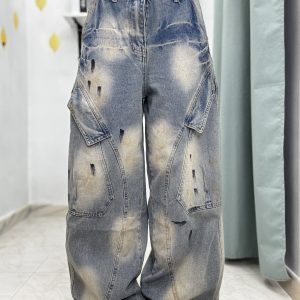 Pantalone Donna in Denim Casual Multicolor – Modello Ballon Sabbiato (guida alle taglie nei dettagli)