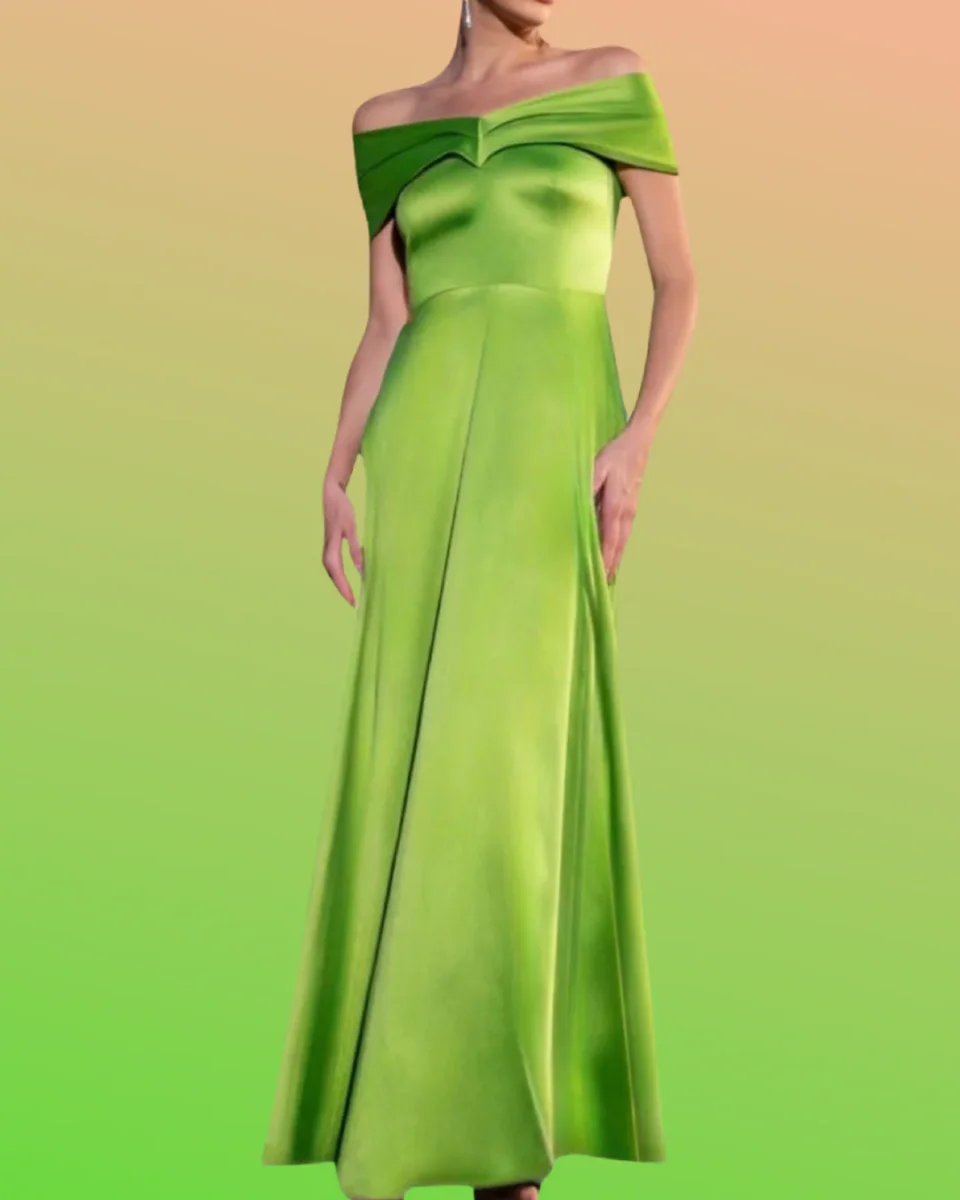 Abito "Iridescent Majesty". Abito con corpetto, scollatura ampia e gonna larga. - immagine 4