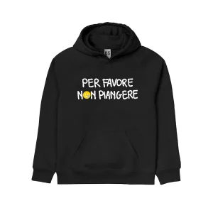 Felpa BOY&GIRL PER FAVORE NON PIANGERE