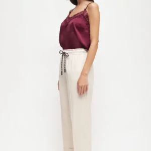 Pantalone Cropped alla caviglia con Coulisse e Risvolto