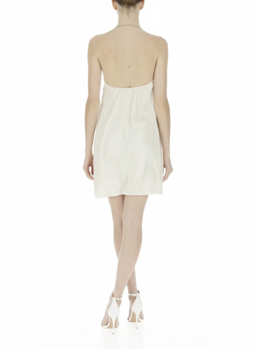 Abito Midi in Raso con Catene al Collo Made in Italy - immagine 4