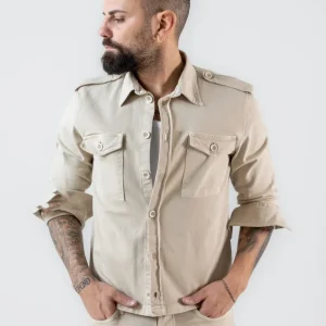 Giacchetto di Jeans Beige