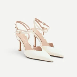 Décolleté Beige Effetto Vernice con Laccetti