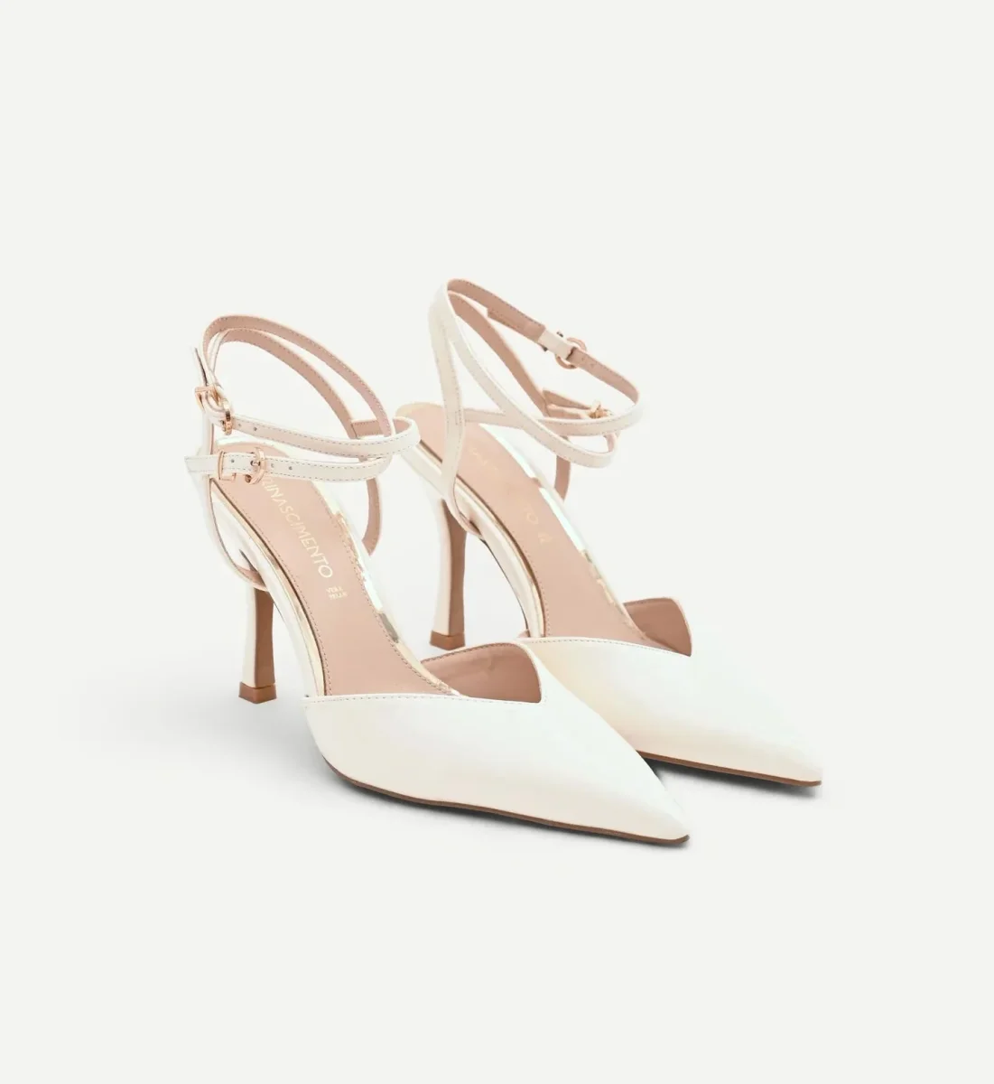 Décolleté Beige Effetto Vernice con Laccetti