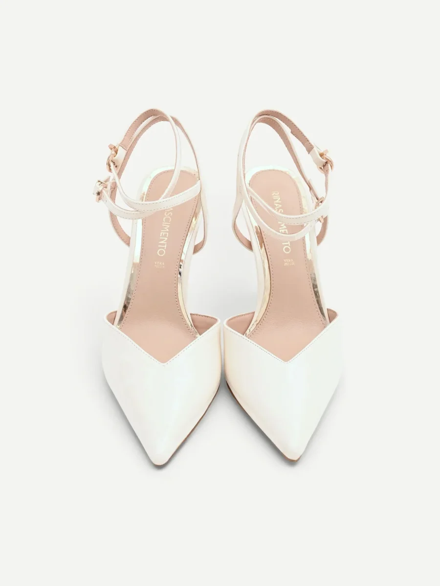 Décolleté Beige Effetto Vernice con Laccetti - immagine 5