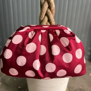 Borsa Clutch Donna in Tessuto Rasato con Tracolla a Catena