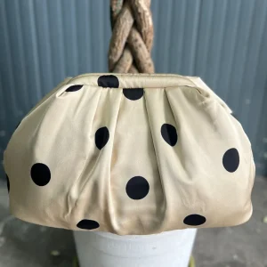 Borsa Clutch Donna in Tessuto Rasato con Tracolla a Catena