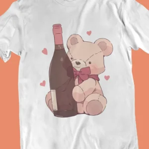 bella t-shirt - Orsetto e vino