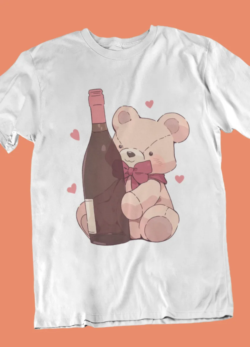 bella t-shirt - Orsetto e vino - immagine 2