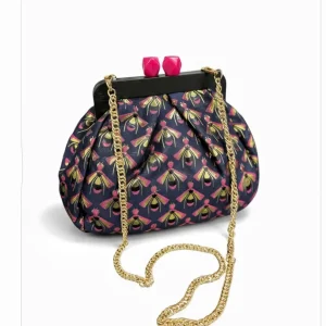 Borsa da Donna in Jacquard con Clutch in Legno – Eleganza e Carattere in Ogni Dettaglio