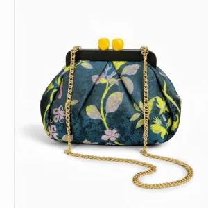 Borsa da Donna in Jacquard con Clutch in Legno – Eleganza e Carattere in Ogni Dettaglio