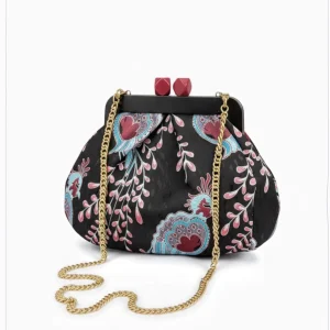 Borsa da Donna in Jacquard con Clutch in Legno – Eleganza e Carattere in Ogni Dettaglio