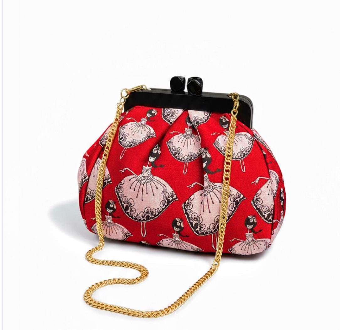 Borsa da Donna in Jacquard con Clutch in Legno – Eleganza e Carattere in Ogni Dettaglio - immagine 2
