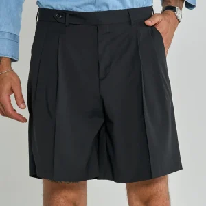 Bermuda Cinta Lunga con Passanti Nero Milano