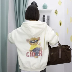 Felpa Oversize con Zip e Cappuccio Teddy – MOON KISS