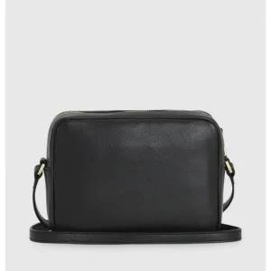 Borsa Tracolla in pelle martellata nera