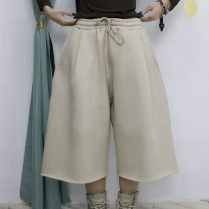 Jorts Tuta Felpato Ballon FONDO A TAGLIO VIVO – Shorts Invernali Morbidi e Comodi con Culisse