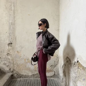 Leggings Modellante con Staffa Donna – Fascia Elastica in Vita | XS–M