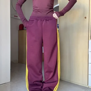 Pantalone tuta donna con bande laterali e vita elastica – Taglia unica