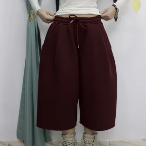 Jorts Tuta Felpato Ballon FONDO A TAGLIO VIVO – Shorts Invernali Morbidi e Comodi con Culisse